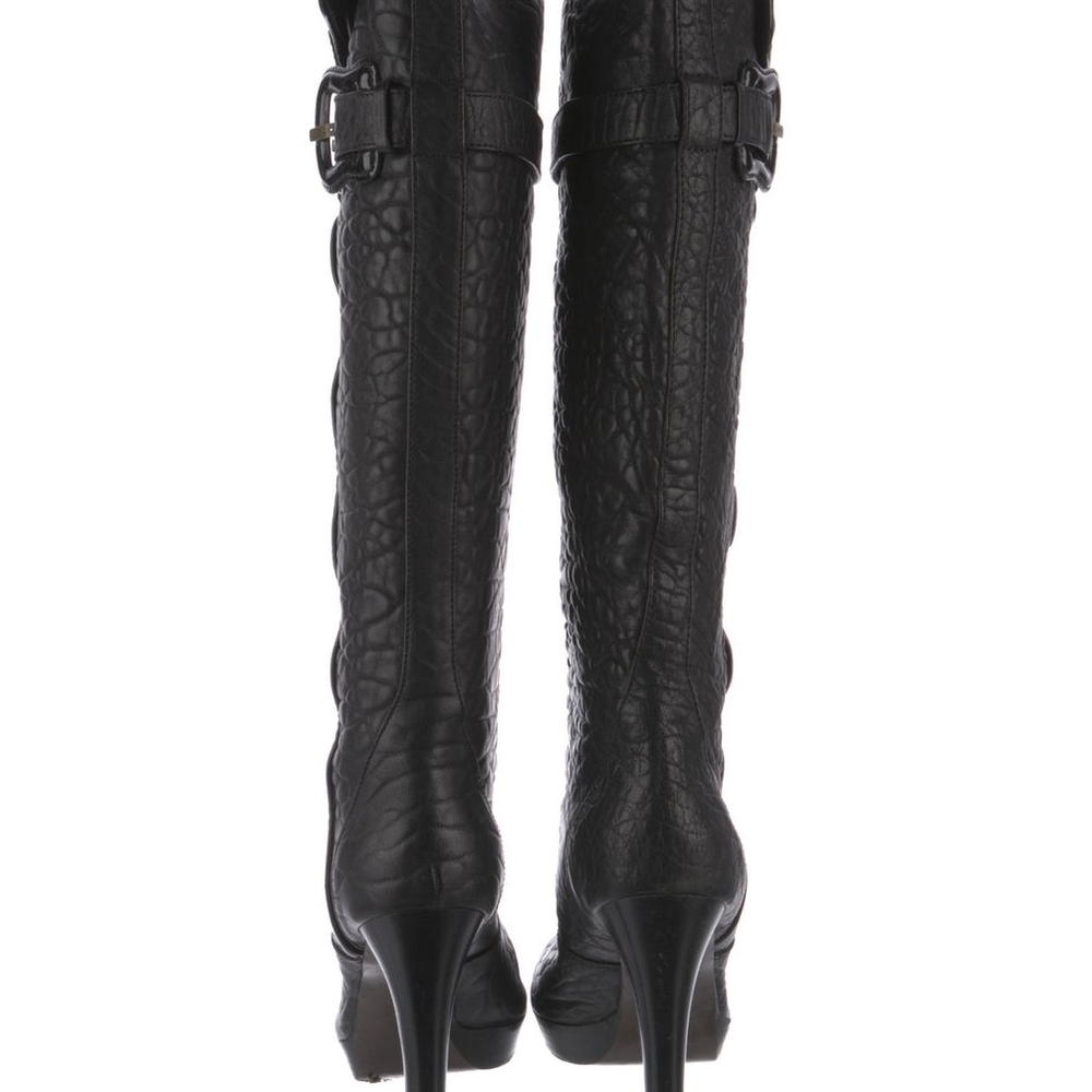 Fendi Black Crocodile Leather Heeled Boots - Picture 4 of 6